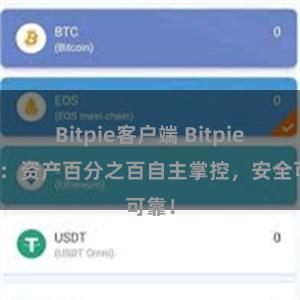 Bitpie客户端 Bitpie钱包：资产百分之百自主掌控，安全可靠！