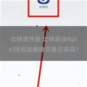 比特派升级 比特派(Bitpie)钱包能删除交易记录吗？