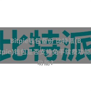 Bitpie钱包备份 比特派(Bitpie)钱包是否支持免手续费功能？